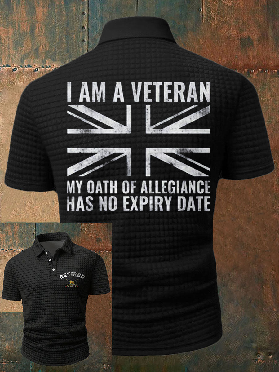 Men's UK veteran My Oath of Allrgience Has No Expiry Date Printed Casual Tops vetvanguards