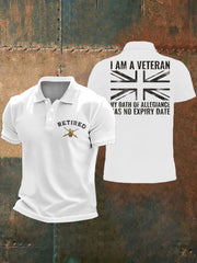 Men's UK veteran My Oath of Allrgience Has No Expiry Date Printed Casual Tops vetvanguards