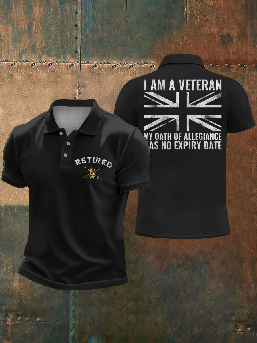 Men's UK veteran My Oath of Allrgience Has No Expiry Date Printed Casual Tops vetvanguards