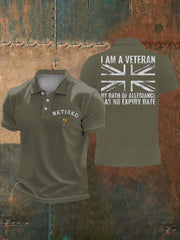 Men's UK veteran My Oath of Allrgience Has No Expiry Date Printed Casual Tops vetvanguards