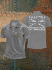 Men's UK veteran My Oath of Allrgience Has No Expiry Date Printed Casual Tops vetvanguards