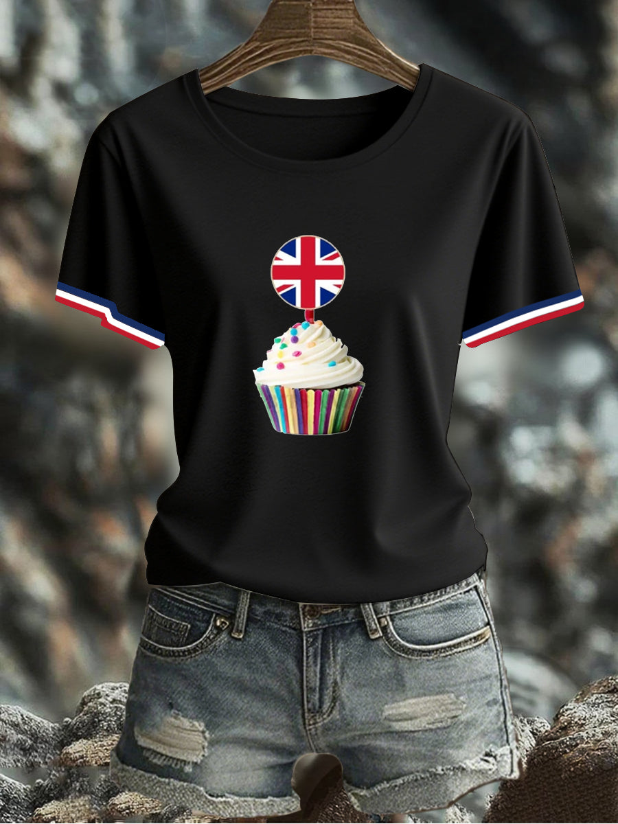 Women's UK Flag Printed T-shirt vetvanguards