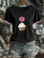 Women's UK Flag Printed T-shirt vetvanguards