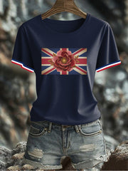 Women's UK Flag Printed T-shirt vetvanguards