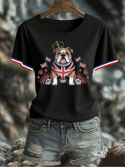 Women's UK Flag Printed T-shirt vetvanguards