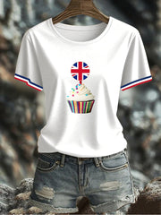 Women's UK Flag Printed T-shirt vetvanguards