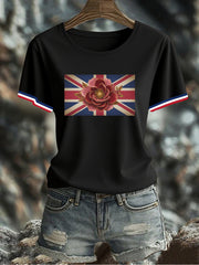 Women's UK Flag Printed T-shirt vetvanguards