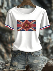 Women's UK Flag Printed T-shirt vetvanguards