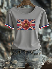 Women's UK Flag Printed T-shirt vetvanguards