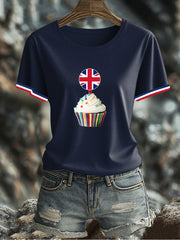 Women's UK Flag Printed T-shirt vetvanguards