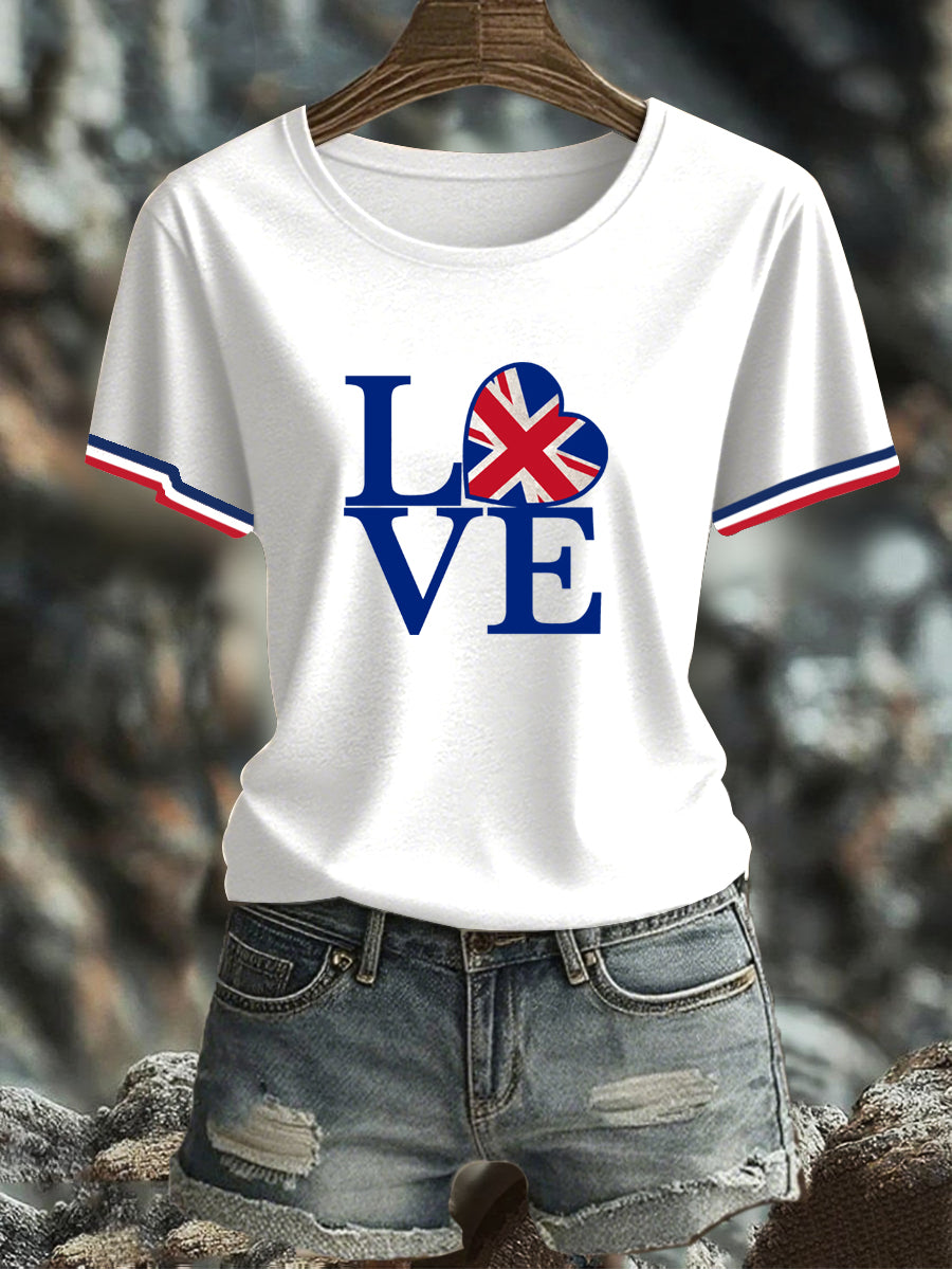 Women's UK Flag Printed T-shirt vetvanguards