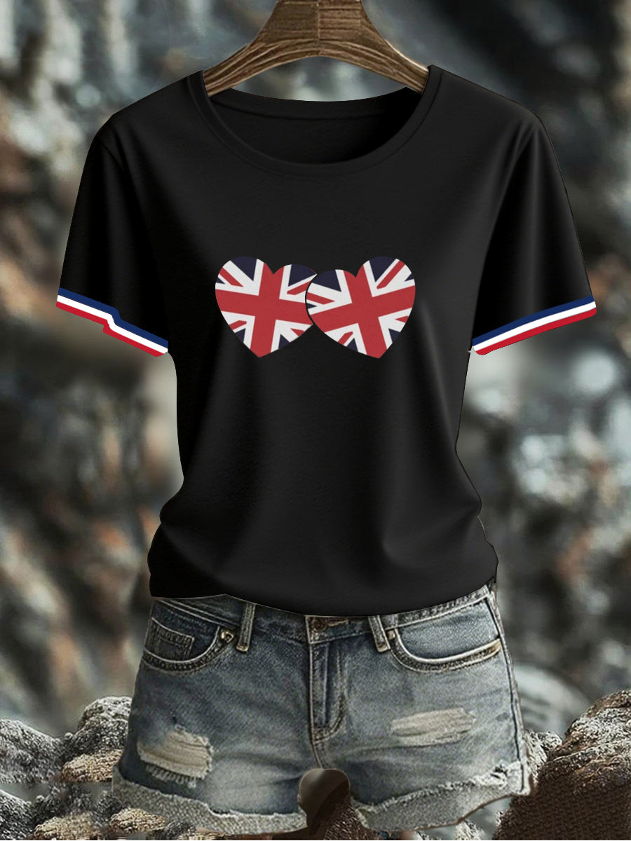 Women's UK Flag Printed T-shirt vetvanguards