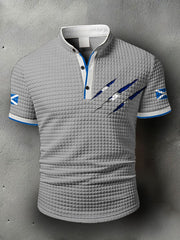 Men's Scotland Flag Proud The Brave Printed Casual Tops vetvanguards