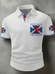 Men's Scotland Flag Proud The Brave Printed Casual Tops vetvanguards