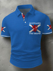 Men's Scotland Flag Proud The Brave Printed Casual Tops vetvanguards