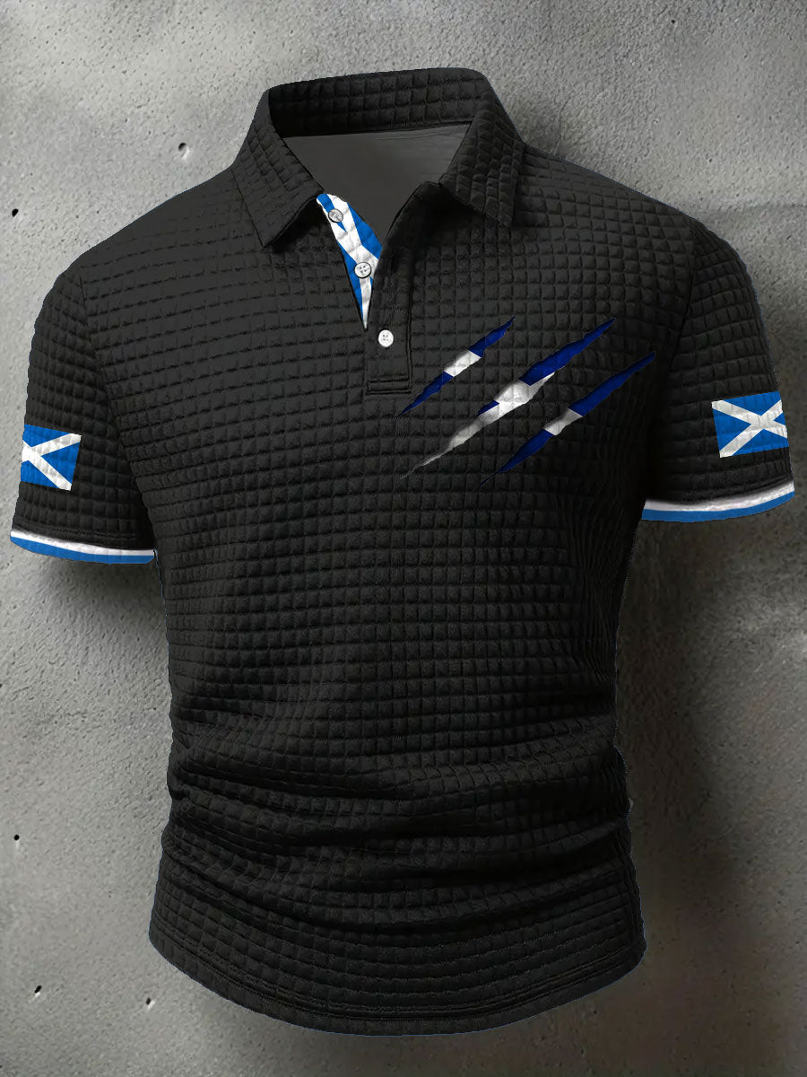 Men's Scotland Flag Proud The Brave Printed Casual Tops vetvanguards