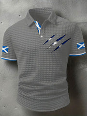 Men's Scotland Flag Proud The Brave Printed Casual Tops vetvanguards