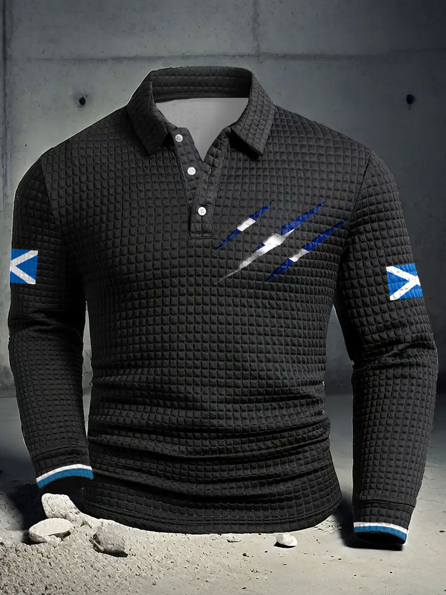 Men's Scotland Flag Proud The Brave Printed Casual Tops vetvanguards