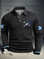 Men's Scotland Flag Proud The Brave Printed Casual Tops vetvanguards