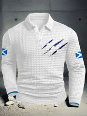 Men's Scotland Flag Proud The Brave Printed Casual Tops vetvanguards