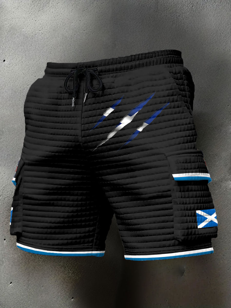 Men's Scotland Flag Proud The Brave Printed Shorts vetvanguards