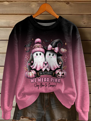 Women's In October We Wear Pink Printed Casual Sweatshirt vetvanguards
