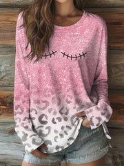 Women's Breast Cancer Awareness Casual Long Sleeve T-Shirt vetvanguards