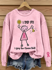 Women's Breast Cancer Awareness Print Sweatshirt vetvanguards