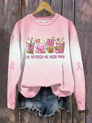 Women's In October We Wear Pink Printed Casual Sweatshirt vetvanguards