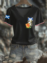 Women's Scottish Unicorn short-sleeved T-shirt vetvanguards