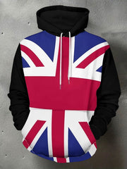 Men's UK Flag Print Casual Hoodie vetvanguards