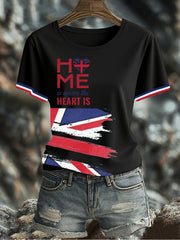 Women's UK Flag Printed T-shirt vetvanguards