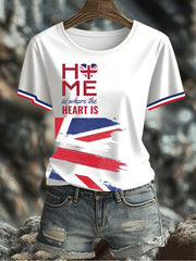 Women's UK Flag Printed T-shirt vetvanguards
