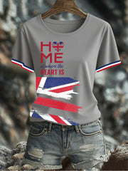 Women's UK Flag Printed T-shirt vetvanguards