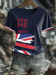 Women's UK Flag Printed T-shirt vetvanguards