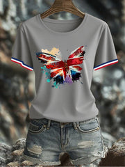 Women's UK Flag Printed T-shirt vetvanguards