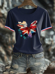 Women's UK Flag Printed T-shirt vetvanguards