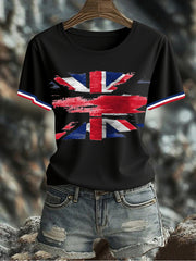 Women's UK Flag Printed T-shirt vetvanguards