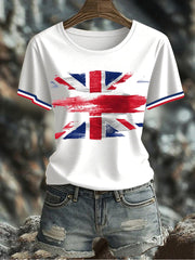 Women's UK Flag Printed T-shirt vetvanguards