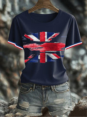 Women's UK Flag Printed T-shirt vetvanguards