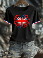 Women's UK Flag Printed T-shirt vetvanguards