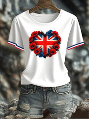 Women's UK Flag Printed T-shirt vetvanguards