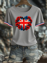 Women's UK Flag Printed T-shirt vetvanguards