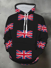 Men's UK Flag Print Casual Hoodie vetvanguards