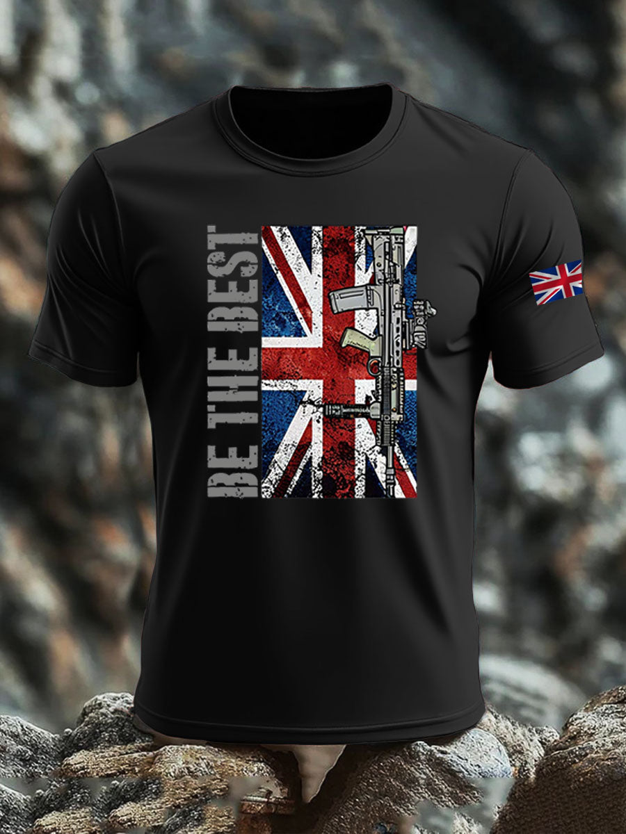 Men's British Veteran imitation cotton short-sleeved T-shirt vetvanguards