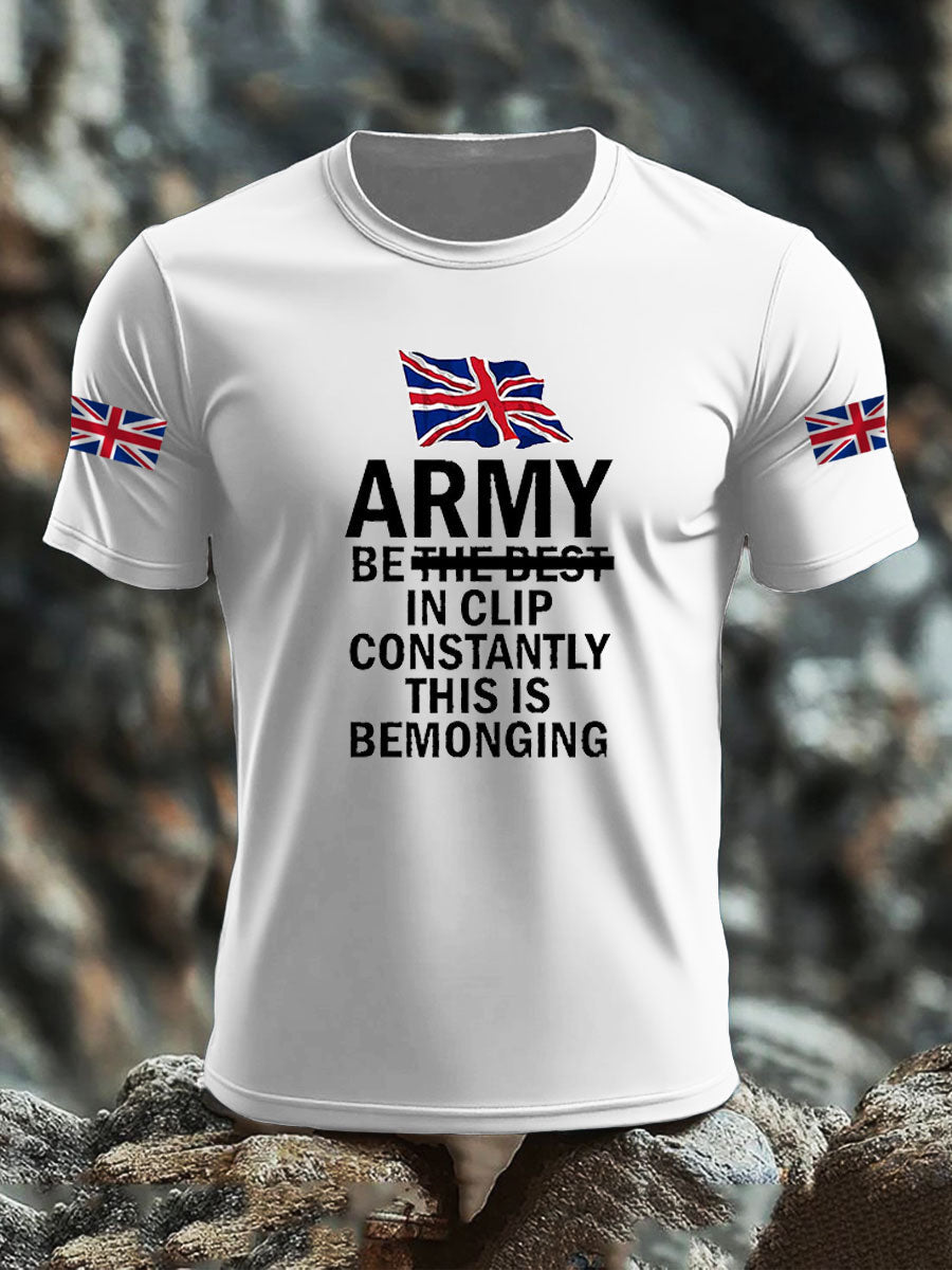 Men's British Veteran imitation cotton short-sleeved T-shirt vetvanguards