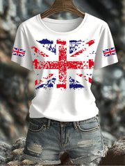 Women's UK Flag Printed T-shirt vetvanguards