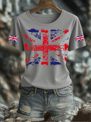 Women's UK Flag Printed T-shirt vetvanguards