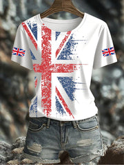 Women's UK Flag Printed T-shirt vetvanguards