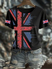 Women's UK Flag Printed T-shirt vetvanguards